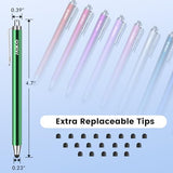 Stylus Pens For Touchscreens, 10 Pack Thin Rubber Tip Stylus Replaceable Tip Feature Bundle W/ 20 Pcs Replacement Tips For Ipad Iphone Tablets Smartphone&All Touch Screen Devices(10 Stylus+20Tips)