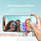 Nanoarmour Onetime Pro For Iphone 16 Plus Screen Protector, Anti-Reflective,Polarspectra Anti-Rainbow, Tempered Glass, Ultra Clear, Infinity Edge