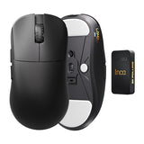Inca Gaming Mouse, 8K Polling Rate, Optical Switches, Ttc Encoder, Paw3950 Ic, Nordic 52840 Mcu, Symmetrical High-Hump, Recommended For Claw-Grip Gamers, 8K Dongle Included (Black)