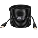 Qy Tan 50Ft Usb Cable With Gold-Plated Connector For Hard Drives, Printers, Modems, Cameras (15M/50Ft)