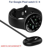 Charger Cable for Google Pixel Watch 4, Magnetic Side USB Charging Dock Stand for Google Pixel Watch 4 41mm/45mm Smartwatch (Black)