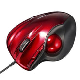 Wired Ergonomic Trackball Mouse, Programmable Roller Ball Mice, Tilt Scroll, 400/800/1200/1600 Dpi, Computer Trackball & Finger Rest, Compatible With Mac, Windows, Laptop, Chrome Os, Red