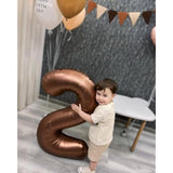 Dark Brown 2 Balloon, Coffee Brown Number Balloons 40 Inch, Chocolate 2Nd Balloon Number Birthday Decorations, Second Two Birthday Party Supplies, Number 2