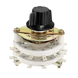 2P7T 2 Pole 7 Position 2 Deck Band Channel Rotary Switch Selector With Knob