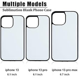 6 Pieces Sublimation Blank Phone Case Cover Blank Printable Phone Case For Diy Customize Heat Press Rubber Protective Case (Compatible With 13)