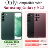 Galaxy S22 Case with Screen Protector - Military Grade 20ft Drop Tested Shockproof Protective Phone Case for Samsung Galaxy S22 Blue