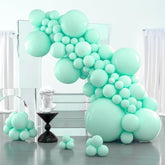 Mint Balloons, 100 Pcs Pastel Teal Different Sizes Pack Of 36 Inch 18 Inch 12 Inch 10 Inch 5 Inch Pastel Turquoise For Balloon Garland Or Arch As Party Decorations, Mint-Q03