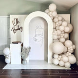 White Sand Balloons, 113Pcs Different Sizes Cream Beige Balloon Garlan