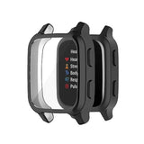 Screen Protector Compatible With Garmin Venu Sq 2 Smartwatch Case Soft Tpu Full Protection (Black+Black)