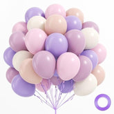 Pink & Purple Balloon Set: Pastel Party Decorations - 60 Piece