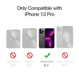 JETech Matte Case for iPhone 13 Pro 6.1-Inch, Shockproof Military Grade Drop Protection, Frosted Translucent Back Phone Cover, Anti-Fingerprint (Black)