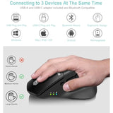 Multi-Device Wireless Bluetooth Mouse With Nano Usb-A, Usb-C Receiver Ergonomi
