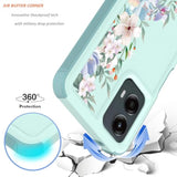 Mint Green/Magnolia Motorola Moto G 5G 2024 Phone Case with Floral Design