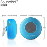 SoundBot SB510 HD Water Resistant Bluetooth Shower Speaker, Handsfree Portable Speakerphone with Built-in Mic, 6hrs of Playtime, Control Buttons and Dedicated Suction Cup_Blue