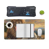 Animal Sunset Nature Lamb And Lion Large Mouse Pad Gaming Desk Mat Keyboard Computer Pad Non-Slip Rubber Mouse Mat For Home Office 30X60Cm