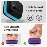 Earbud Case Portable EVA Carrying Case Storage Bag Cell Phone Accessories Organizer with Carabiner for Wired/Wireless Headphones, SD Memory Card,