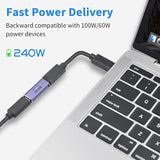 Usb C Female To Female Adapter, Usb C Coupler 240W Power Delivery, 40Gbps Usb