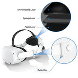 Head Strap & Glasses Spacer Compatible With Oculus/Meta Quest 2 Accessories, Enhanced Comfort, Reduce Head Pressure, And Prevent Your Glasses From Scratching Vr Lenses (Black)
