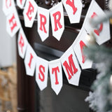 Felt Merry Christmas Banner Xmas Decorations Christmas Sign Pre-Assembled Celebration Hanging Decor For Home Office Fireplace