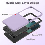 For Samsung Galaxy Z Flip 7 Case Hinge Protection Full Body Military Grade Cover Anti-Scratches Shockproof Hard Pc Ultra-Thin Phone Cover For Galaxy Z Flip 7, Purple