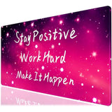 Large Extended Mouse Pad With Superior Micro-Weave Cloth, Inspirational Quote Mouse Pads For Desk,Waterproof Non-Slip Rubber Base Mousepad Desk Mat For Office/Home/Desktop,Pink Mouse Pad For Women