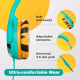 Wired Toddler Headphones For 1-7 Years Old — 85Db Volume Limited Baby Headphones For Plane And Car Travel — Children Headset For Airplane, Ipad And Tablet, Kids Headphone With Cord For Children