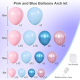 Pink & Blue Balloon Arch Kit Metallic Balloons for Gender Reveal, Baby Shower, Party Decor