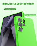 Silicone Case For Samsung Galaxy S25 Ultra, Soft Slim Liquid Silicone Phone Case With Anti-Scratch Microfiber Lining, Camera Cover Protection With Cute Color Variety, Neon Green