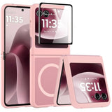 Motorola Razr 2026/Razr 2025/Razr 2024 Phone Case - Slim-Fit Hard PC Bumper Shockproof Silicone Protective Case, Pink