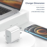 Iphone Usb C Fast Charger Block, 2Pack 20W Usb C Wall Charging Plug, Type C Pd Power Adapter Brick Cube Box For Apple Iphone 16/15 Pro Max/15 Pro/14 Pro Max/14 Pro/13/12 Mini/11/Xs/Xr, Ipad Pro
