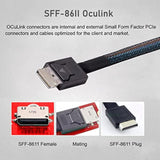 Cablecc Oculink SFF-8612 SFF-8611 to M.2 Kit NGFF M-Key to NVME PCIe SSD 2280