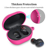 Pink Case Replacement For Kurdene S8 Wireless Earbuds, Silicone Skin Carrying Protective Cover Glow In Dark (Not For S8 Pro)