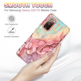 For Galaxy S20 Fe 5G Case, Marble Pattern 3 In 1 Heavy Duty Shockproof Full Body Rugged Hard Pc+Soft Silicone Drop Protective Women Girl Covers For Samsung Galaxy S20 Fe, Rose Gold