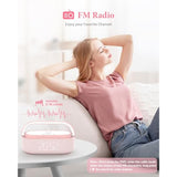 ?2024 Newest Bluetooth Speaker, Fm Radio,Wireless Speaker Charger For Iphone, Dimmable Night Light, Dual Wireless Speakers, 2500Mah Portable Speaker For Office Bedroom Home