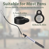 12 Pcs Pen Lanyards Retractable Elastic Pen Leash Strap for Clipboard Holder Touchscreen Attachment Notebook Office Supplies