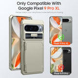 Google Pixel 9 Pro XL Case with Card Holder, Kickstand & RFID Blocking - Titanium