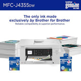 Bothe Inkvestment 4355 Wieless Colo Inkjet All-In-One Pinte With 1.8 Colo Display And Manual Feed Slot | Includes Efesh Subsciption Tial(1) (Mfc-J4355Dw)