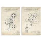 Vintage Movie Camera Cinema Projector Patent Diagram, Design By Karl Hronek