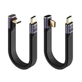 Short Usb C Cable 90 Degree (5 Inch), 240W Short Usb To Usb C Cable Right Angle, 40Gbps Data Transfer Support 8K@60Hz For Iphone 15 &Macbook & Ipad Pro & Samsung
