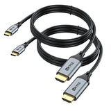 Usb C To Hdmi Cable 6Ft 2-Pack, 4K@60Hz Usb Type-C To Hdmi 6 Feet, Usbc To Hdm