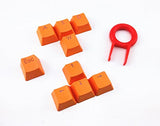 9 Orange Pbt Keys Backlit Translucent Keycaps For Mechanical Keyboard With Red Key Puller