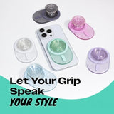 Oval Magnetic Phone Grip – Magsafe Compatible, Translucent Design, Slim And Lightweight, Grip And Stand For (Transparent)