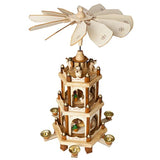 Wooden Christmas Pyramid - 18 Inches - 3 Tier Carousel - Nativity Play