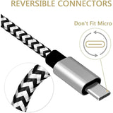 Type C Charger Cable,15Ft Long Usb A To C Cable Compatible With Google Pixel 4 Xl,Samsung S10 S9 Plus S8, Galaxy Note 10, Lg V30, Braided Charging Fits Nintendo Switch Macbook Wall Charger