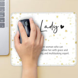 Boss Lady Definition Mouse Pad With Stitched Edge, Funny New Business Owner Gifts Women Boss Gifts For Boss Female, Appreciation Gifts For Women Entrepreneurs, Boss Day Women'S Day Gifts
