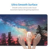 Colourful Sky Forest Extended Large Gaming Mouse Pad For Home Office Keyboard Computer Laptop Non-Slip Rubber Base Xl Mousepad Desk Mat Pads With Stitched Edges 11.8 X 31.5 Inch