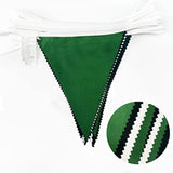 32Ft Green, White & Black Party Decorations, Pennant Banner for Graduation, Birthday & Events