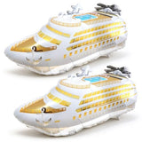 2PCS Cruise Ship Foil Balloons, Ocean Boat Yacht Balloons Yacht Rock Party Decorations Nautical Cruise Birthday Decoration,Retirement,Travel Yacht Party,Boat Birthday Decoration