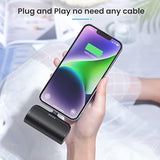 Mini Portable Charger Power Bank For Iphone,5200Mah Portable Phone Charger, Ultra-Compact Pd Fast Charging Battery Pack Compatible With Iphone 14/14 Plus/Pro Max/13/12/12 Mini/11/Xs/Xr/X/8/7/6/6S