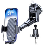 3-in-1 Universal Car Phone Holder - Dashboard, Vent, Windshield for iPhone & Galaxy